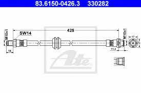 FREN HORTUMU ÖN  E36 42,5cm ED